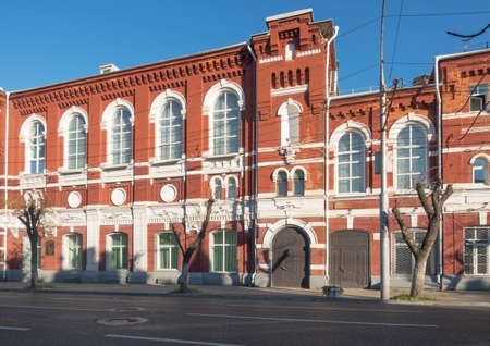 The old building of the Peoples Auditorium in Saratov on the street. Gorkyの写真素材