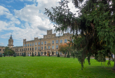 Kyiv, Ukraine. October 14, 2022. View of the main building of the National Technical University of KPIのeditorial素材