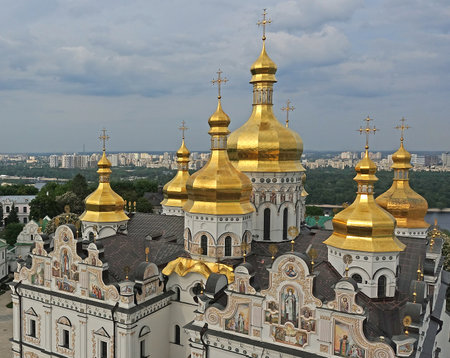 Assumption Cathedral of the ancient Kiev-Pechersk Lavraの写真素材