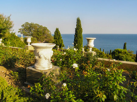 View of Alupka Park in Crimeaの写真素材