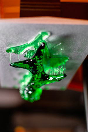 3d resin printing of a deer antler after being scannedの写真素材