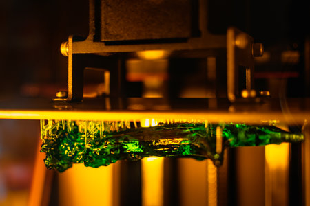 3d resin printing of a deer antler after being scannedの写真素材