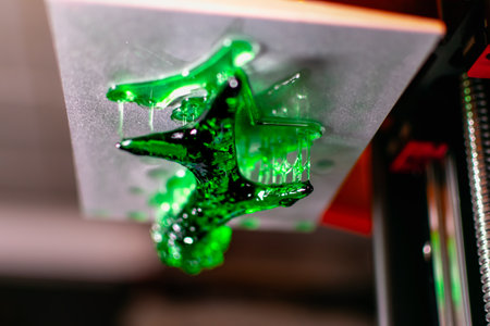 3d resin printing of a deer antler after being scannedの写真素材