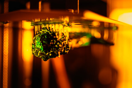 3d resin printing of an object after being scannedの写真素材