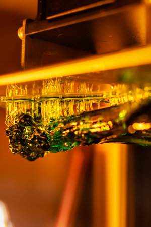 3d resin printing of a deer antler after being scannedの写真素材