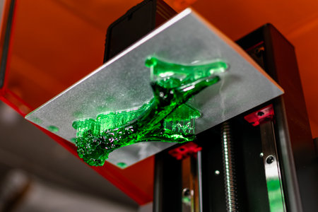 3d resin printing of an object after being scannedの写真素材