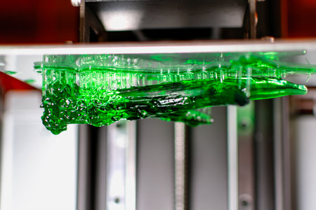 3d resin printing of a deer antler after being scannedの写真素材