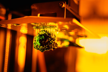 3d resin printing of a deer antler after being scannedの写真素材