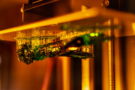 3d resin printing of a deer antler after being scannedの写真素材