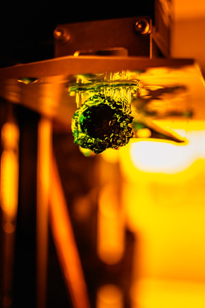 3d resin printing of a deer antler after being scannedの写真素材