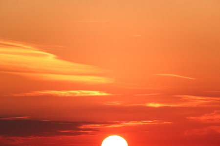Beautiful orange sunset, golden hour, backgrounds