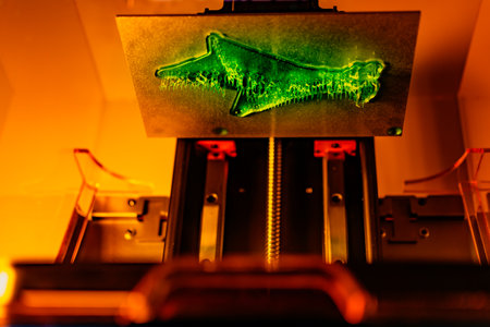3d resin printer in interior showroom