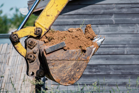 Earthworks, exterior works with machinery