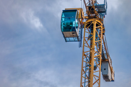 Crane on a construction siteの写真素材