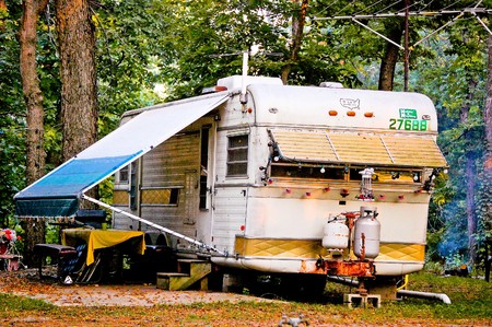 Classic Travel Trailerの写真素材