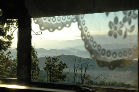 Window to the Mountainsの写真素材