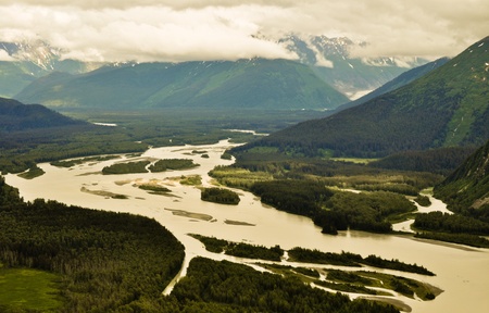 Juneau Aerial Viewの写真素材