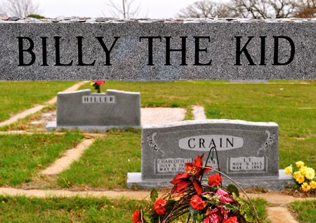 Billy The Kid grave markerのeditorial素材