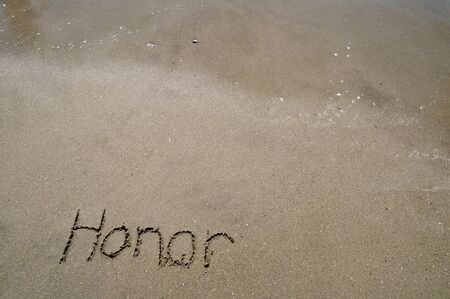 Honor in the sandの写真素材