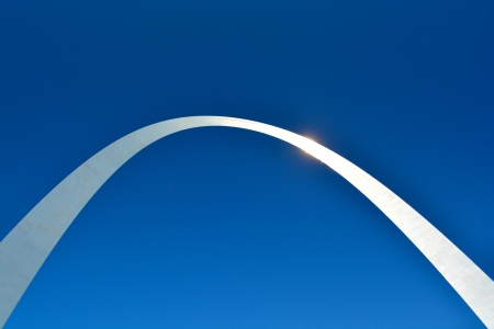 St. Louis Arch from the Mississippi Riverのeditorial素材