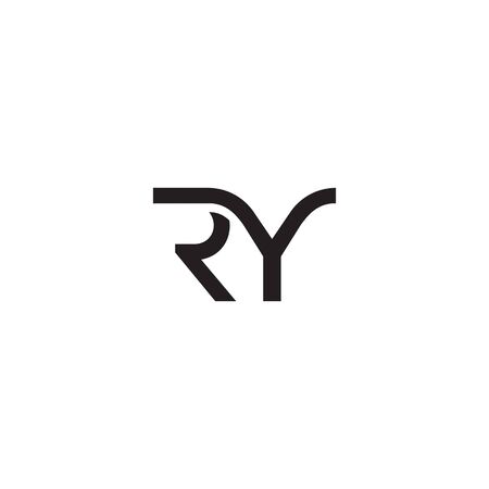 R Y letter logo design vectorのイラスト素材