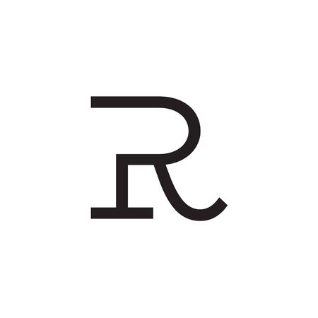 simple elegant R serif letter design vectorのイラスト素材