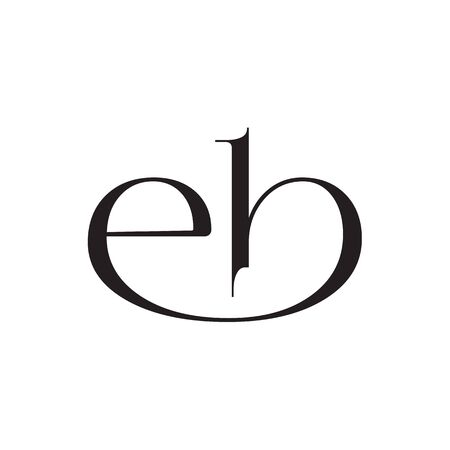 E B lowercase letter logo design vectorのイラスト素材