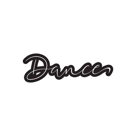 script letter Dance design vectorのイラスト素材