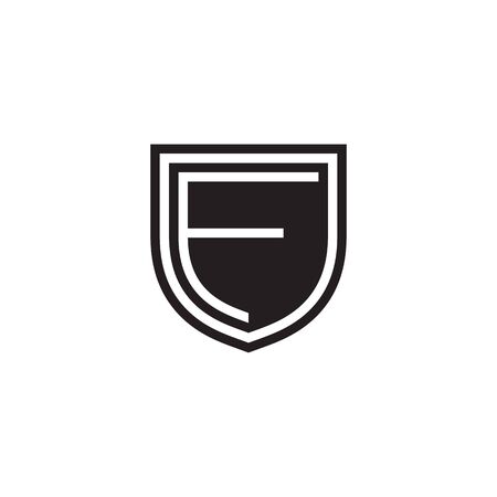 F shield logo design vectorのイラスト素材