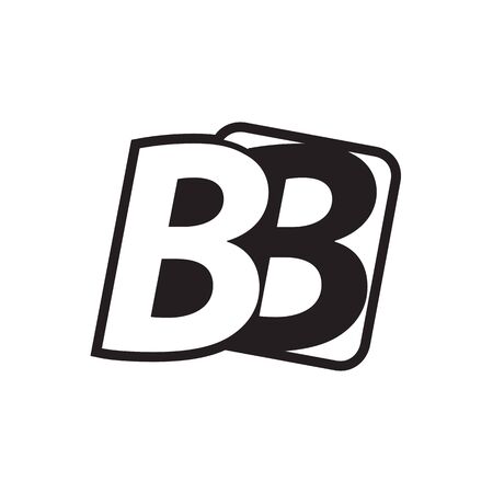 B B shadow letter logo design conceptのイラスト素材