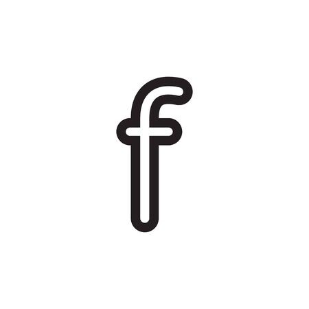 simple F lines icon design vectorのイラスト素材