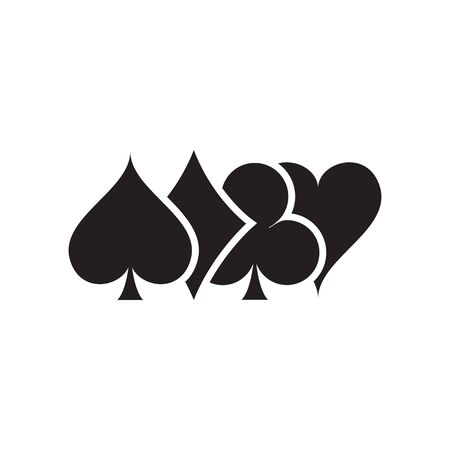 symbol playing card game isolated on white backgroundのイラスト素材