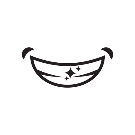 shiny sparkling smile design vector illustrationのイラスト素材