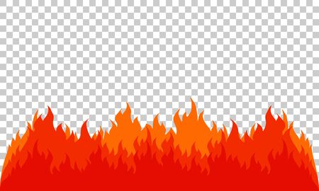 blazing fire background transparent. vector illustration.	のイラスト素材