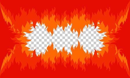 blazing fire vector design templateのイラスト素材