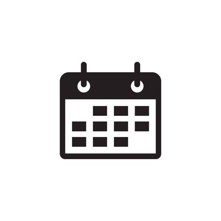 calendar icon symbol vector isolated on white backgroundのイラスト素材