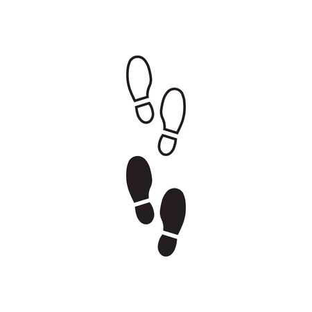 shoeprint icon symbol vector on white backgroundのイラスト素材