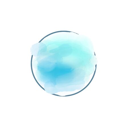 blue inkwith circle lines design vector templateのイラスト素材
