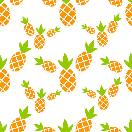 freshness seamless pattern pineapple fruit design vectorのイラスト素材