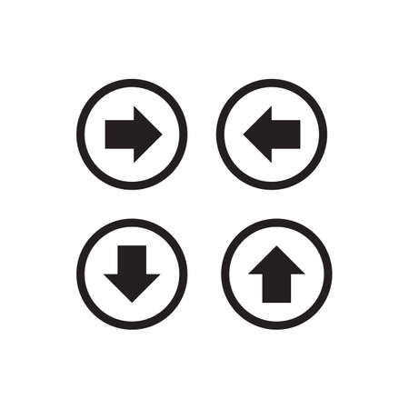 circle line arrow right left up down icon vector illustrationのイラスト素材