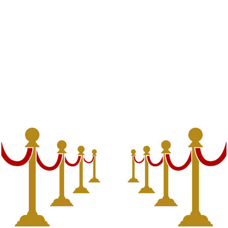 barriers gold vector design templateのイラスト素材