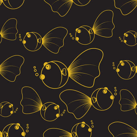 goldfish pattern design vector illustrationのイラスト素材
