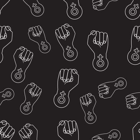 pattern women's fist design vectorのイラスト素材