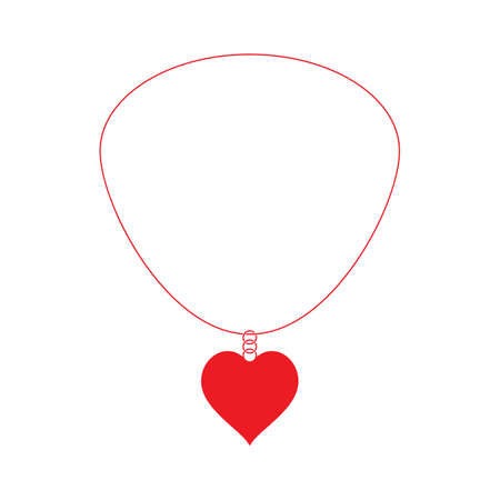 heart necklace design vector illustrationのイラスト素材