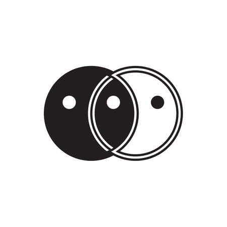 two face stop racism icon vector isolated on white backgroundのイラスト素材