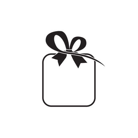 gift icon symbol vector isolated on white backgroundのイラスト素材