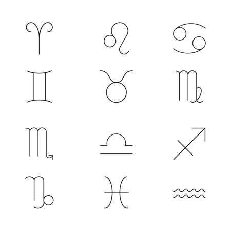 zodiac sign design vector isolated on white backgroundのイラスト素材