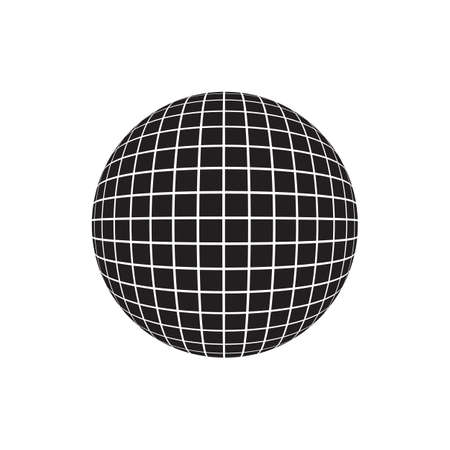 disco ball icon vector isolated on white backgroundのイラスト素材