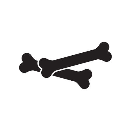 bone icon vector isolated on white backgroundのイラスト素材