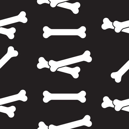 pattern bone design vector on black backgroundのイラスト素材